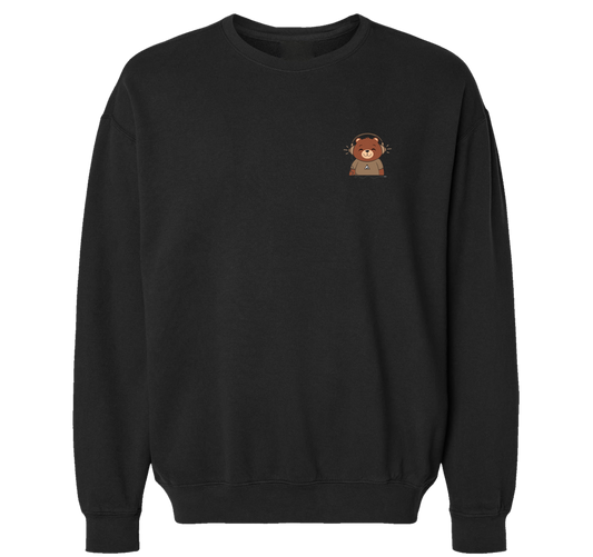 Good Vibes Bear - Lightweight Fleece Crewneck