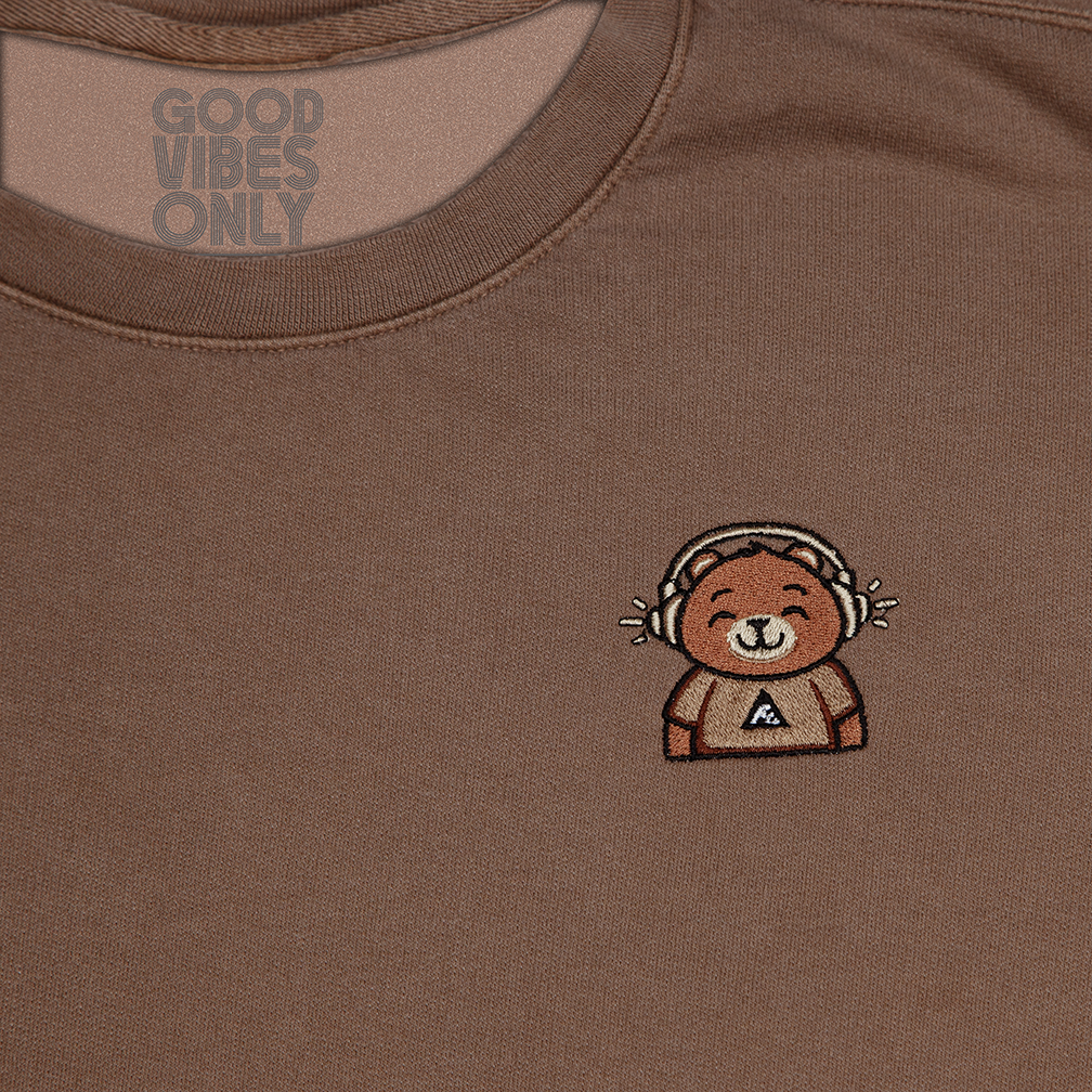 Good Vibes Bear - Lightweight Fleece Crewneck