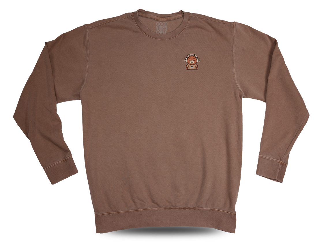 Good Vibes Bear - Lightweight Fleece Crewneck